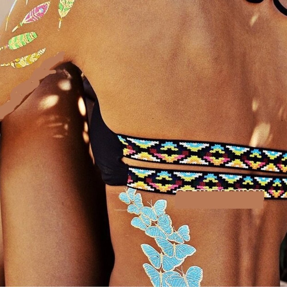 3 sheets Golden Silver Temporary Tattoo - Picture 14 of 15